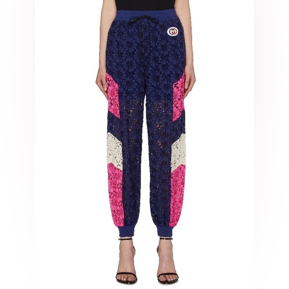 Gucci Floral Lace Joggers - Picture 1 of 6
